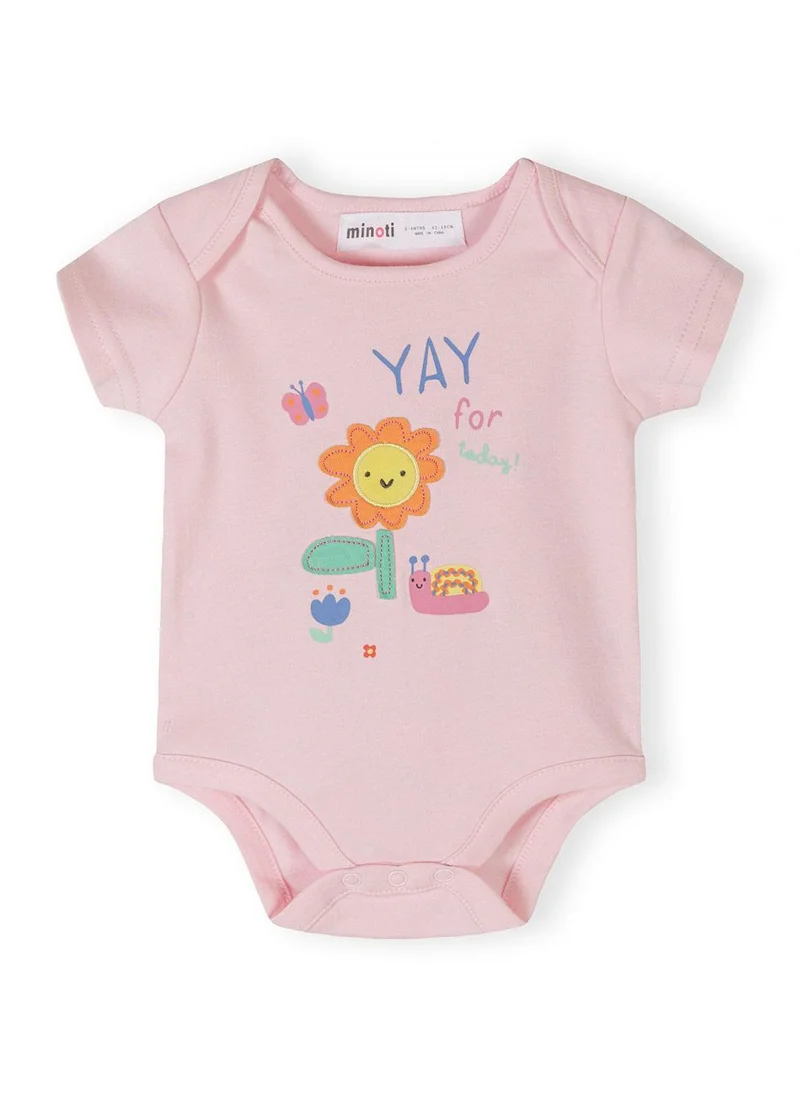 مينوتي Girls short sleeve bodysuits 5-pack spot and floral 0-24 months
